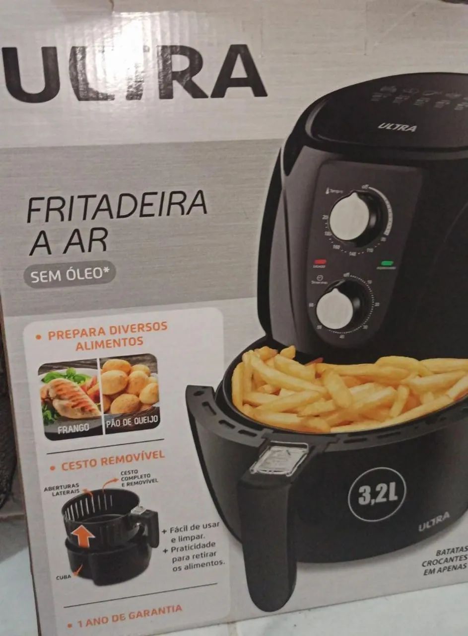 Air fryer, nova na caixa com 1 ano de garantia 