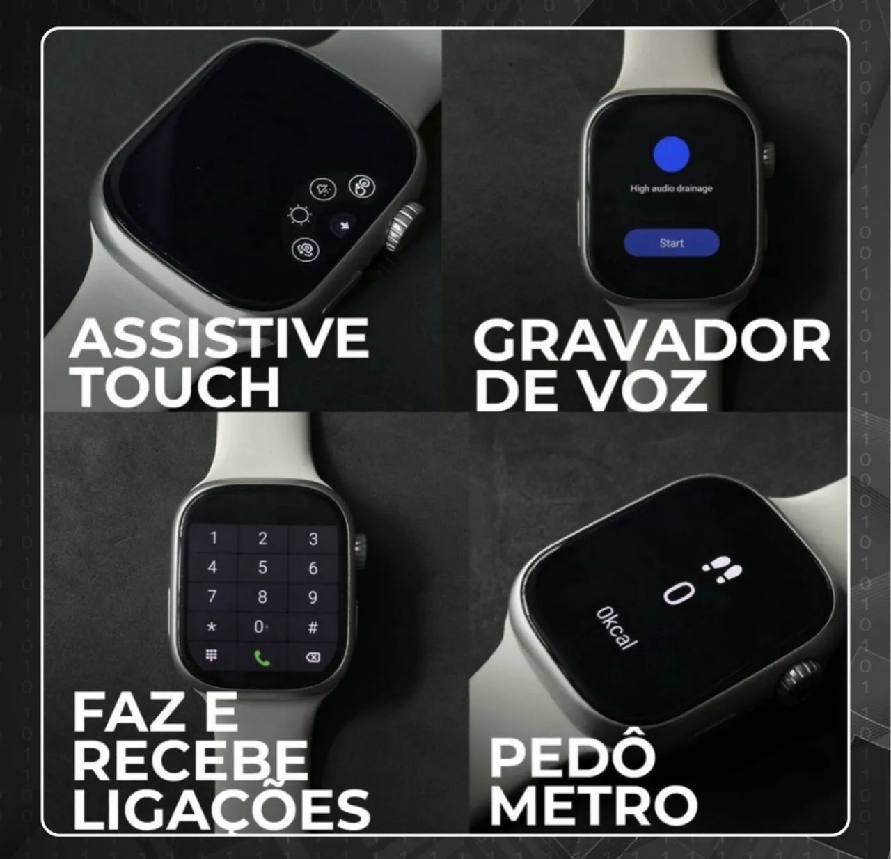 Smartwatch Horizon Lite+ c 2 Pulseiras + Fone Bluetooth  - Foto 4