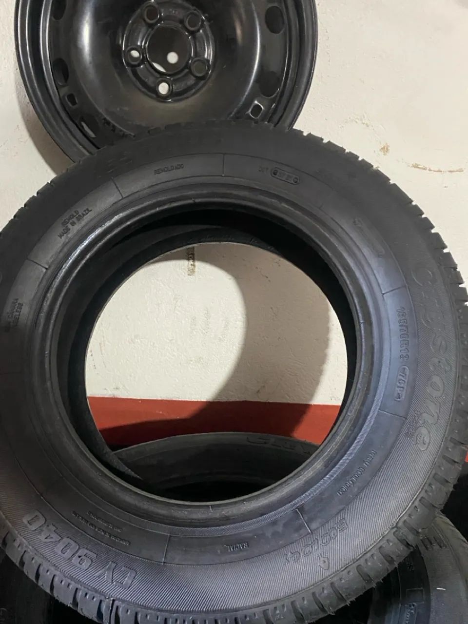 01 Pneu Crystone 165/70R13 Remold - Foto 3