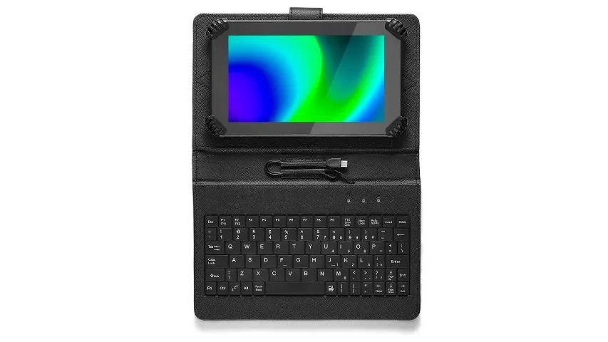 Case + Teclado para tablet 7 ou 8 polegadas - Foto 5