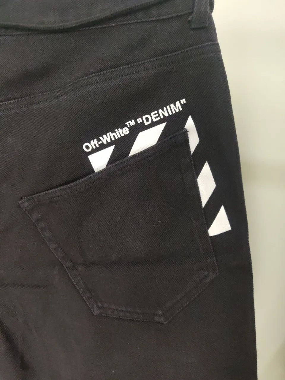 Bermuda Shorts Jeans Off-White Preto - Foto 5