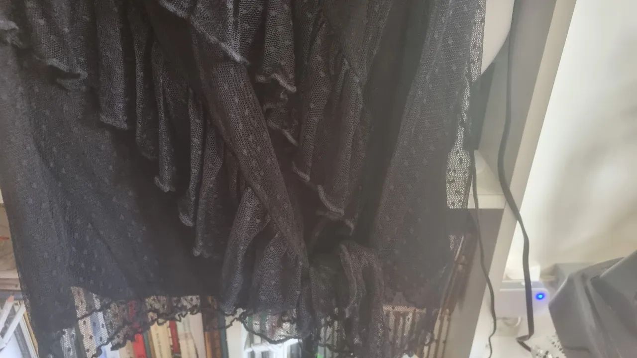 Vestido de renda preto Ashlua G1 - Foto 2