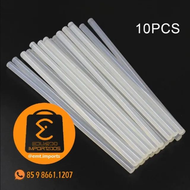 Kit Bastão de Cola Quente 10 Peças 7mm BOM-5536 - Foto 2