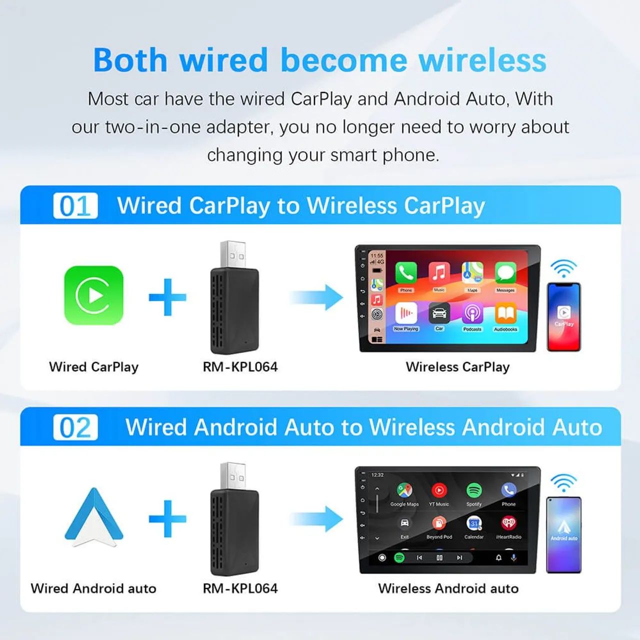 ADAPTADOR PARA CARPLAY E ANDROID AUTO  - Foto 3