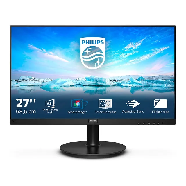 Monitor Philips 27'' IPS, Full HD, HDMI/DisplayPort, VESA, Ajuste de Ângulo, Som Integrado