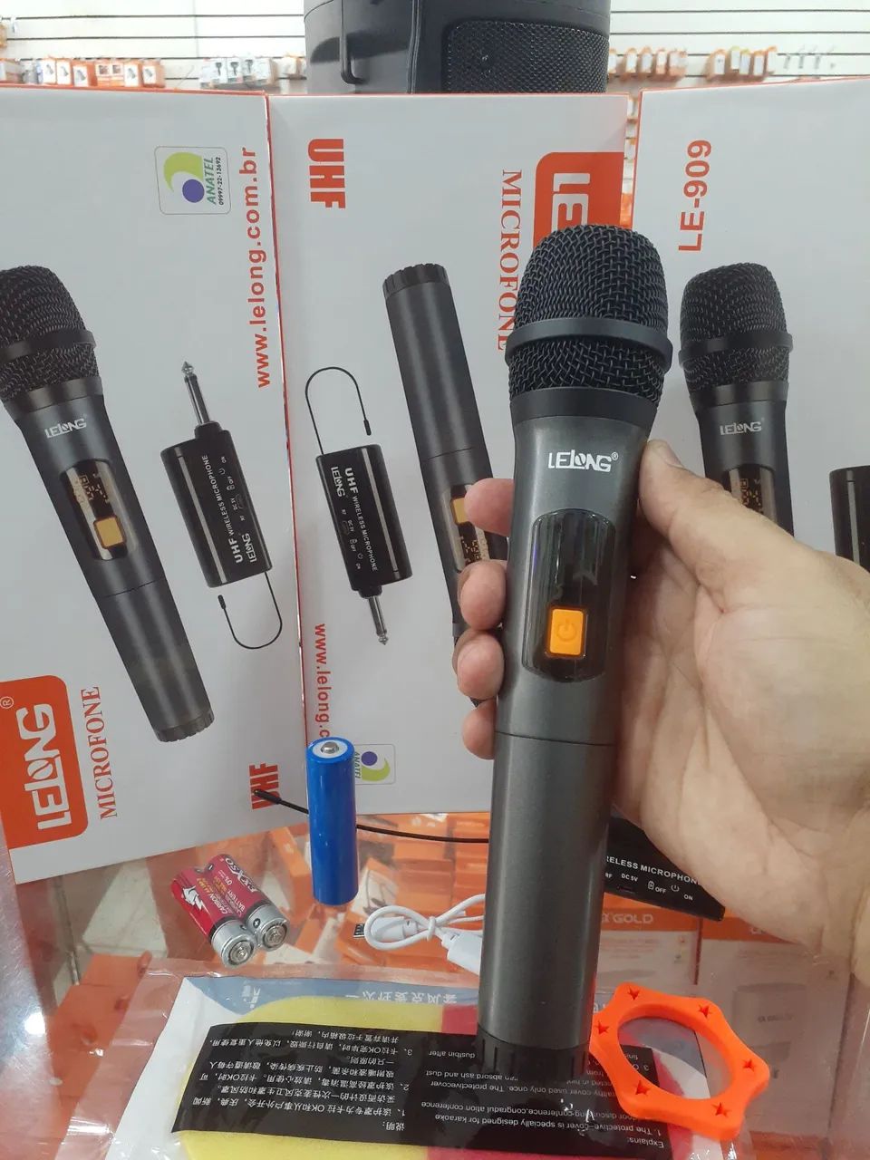 Microfone Sem Fio Lelong LE-909 UHF - Foto 2