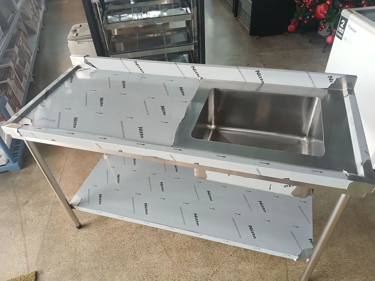 Mesa Inox com Cuba Pia 150x60 Com Paneleiro - Foto 4