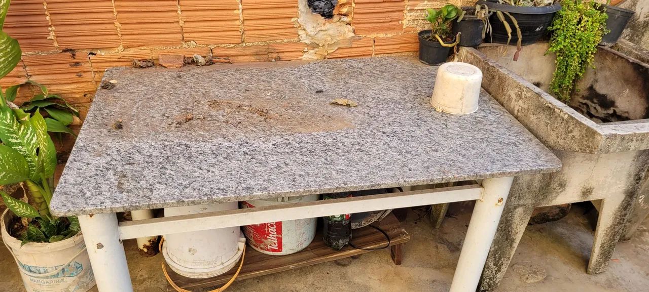 Mesa pedra de mármore 