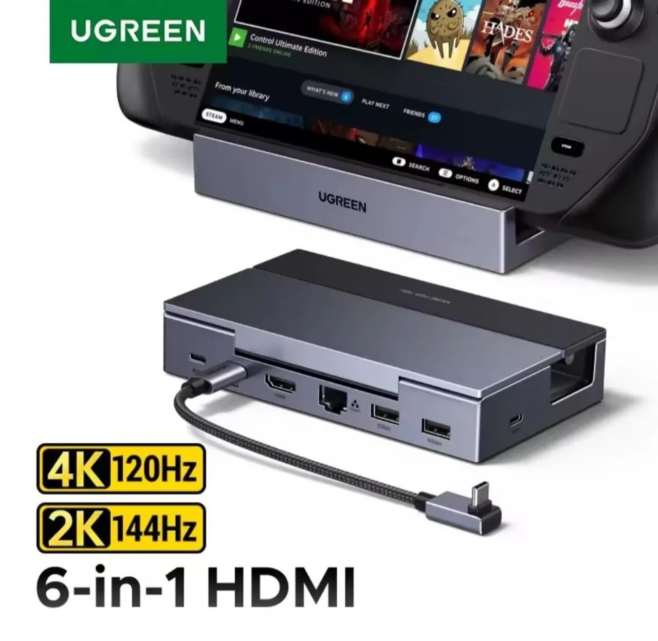 Docki 4k original ugreen Nintendo switch 2/ rog ally/steam deck  - Foto 2
