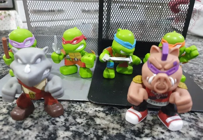 Coleção Toy Arts Tartarugas Ninjas completa bob's com 6 personagens