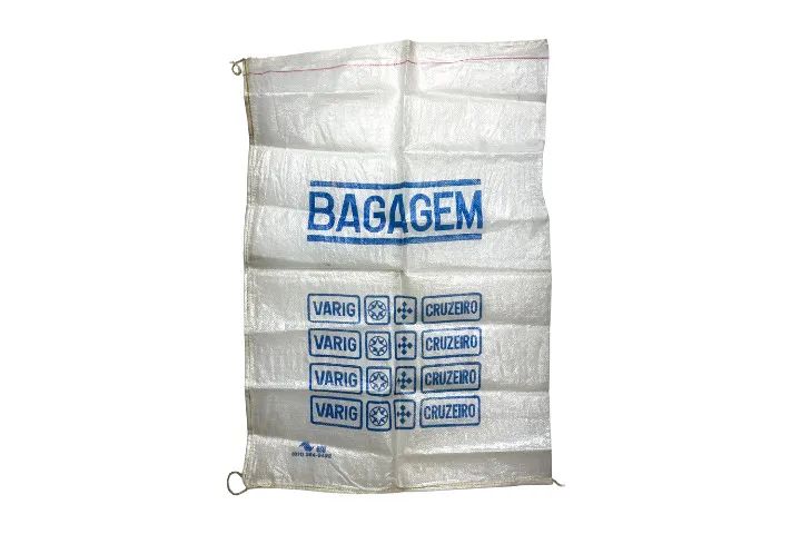 Saco de ráfia para bagagens da VARIG