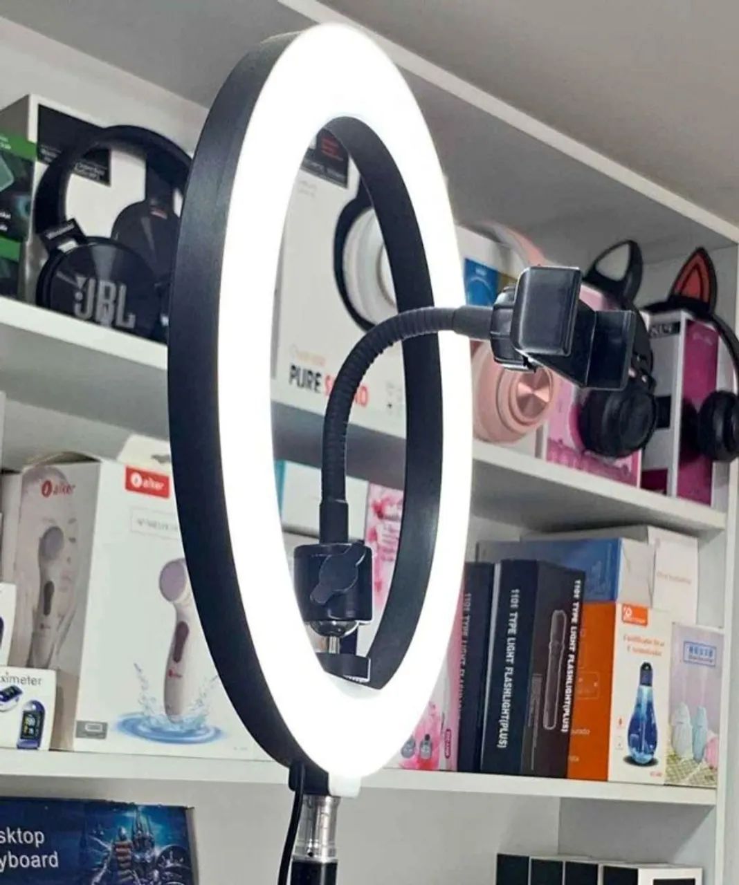 Super desconto: luminador 26cm Completo + Tripé 2.1m Ring Light Led  - Foto 4