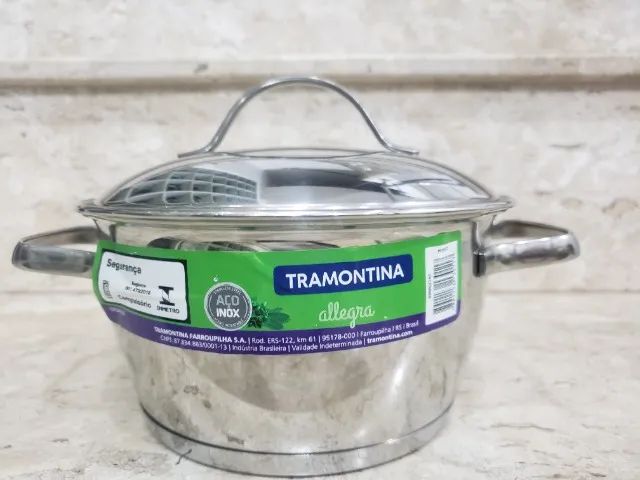Caçarola Funda Inox 16cm - 1,5L Allegra Tramontina 62654/160 (3 unidades)