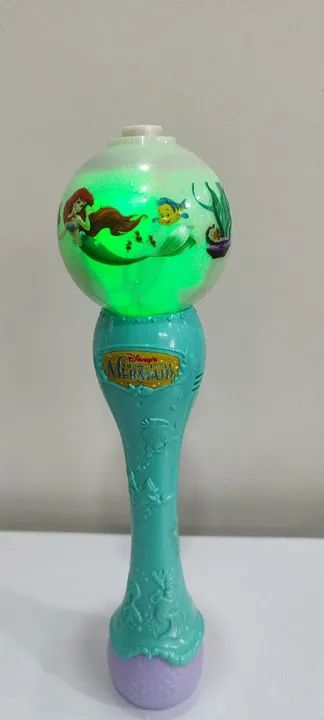 Varinha Princesa  Ariel Pequena Sereia Disney 1988 Funcionando  (Bolinha de sabão) - Foto 6