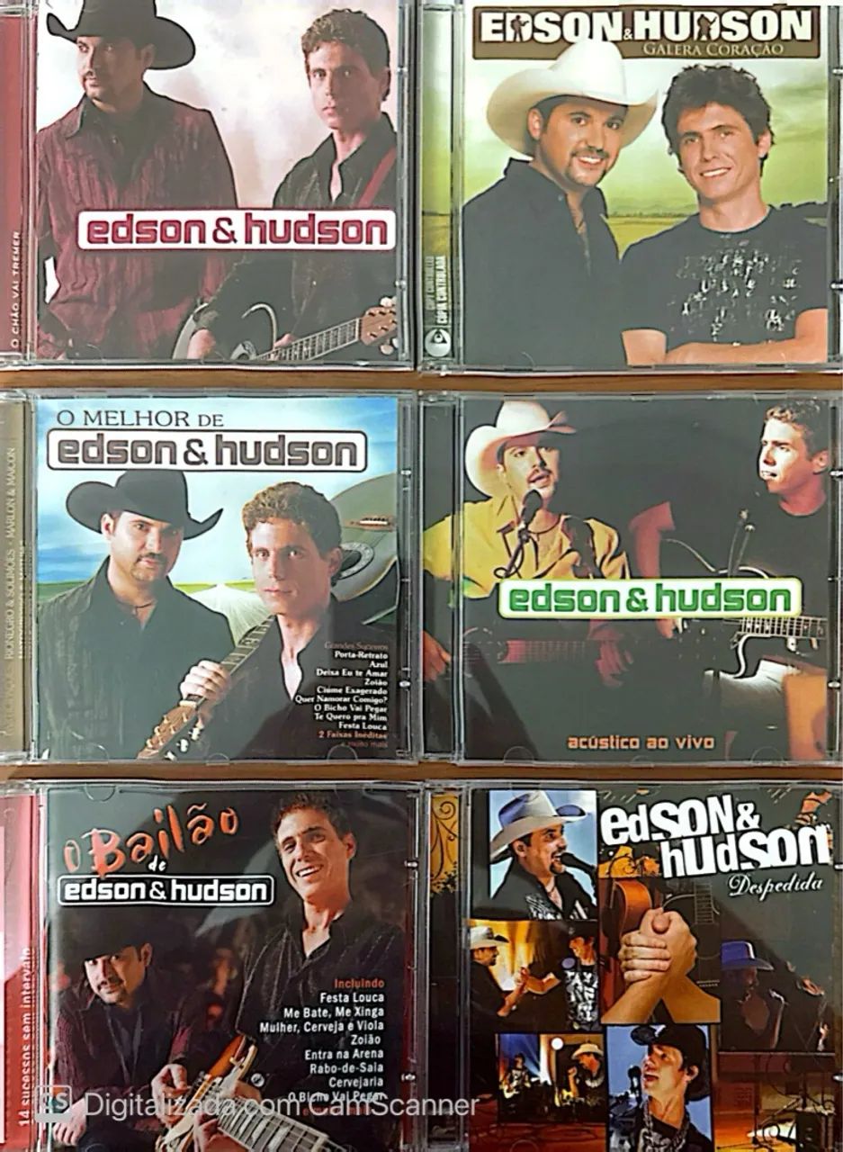 CDs Edson & Hudson - Coleção Completa - Cada R$ 10,00