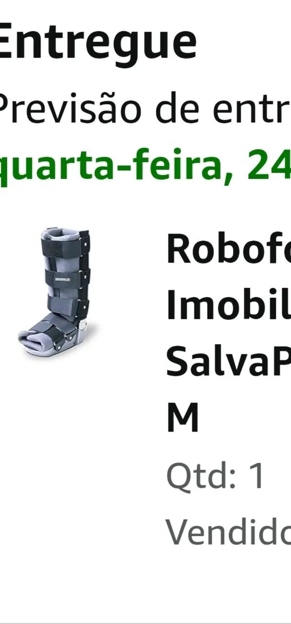 Bota ortopedica pé direito
