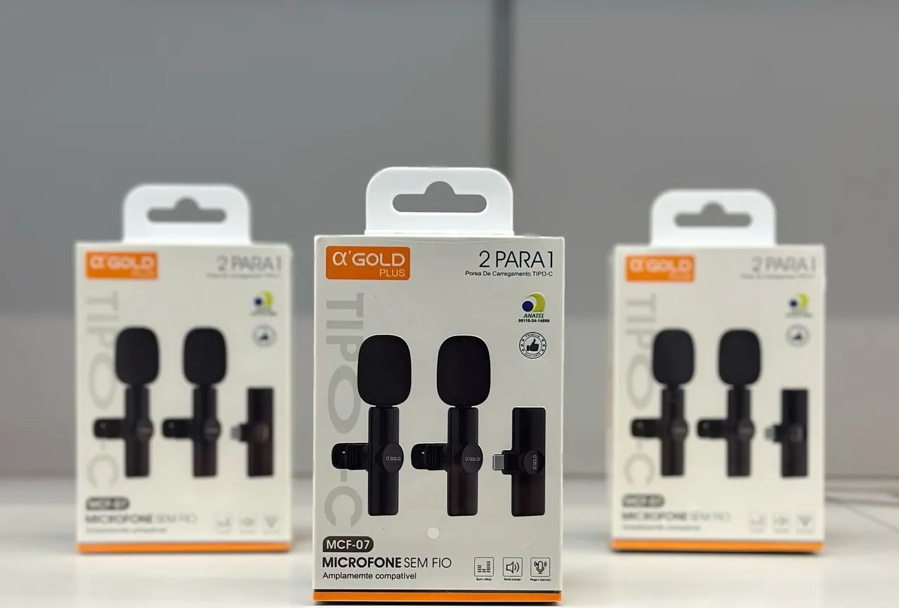 Microfone Sem Fio A'Gold  MCF-07