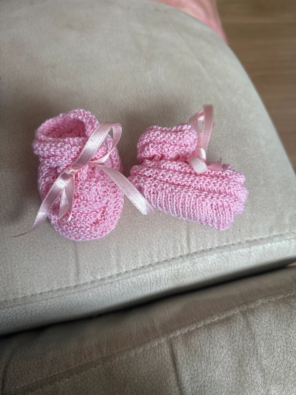 Sapatinho bebê RN rosa clarinho  - Foto 2