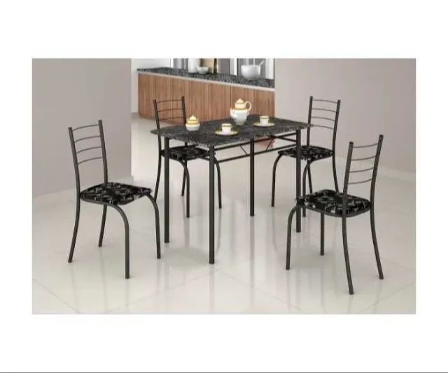 Mesa de Jantar 4 Cadeiras Rio Granito 100x60 (FAZEMOS ENTREGA DF E ENTORNO)