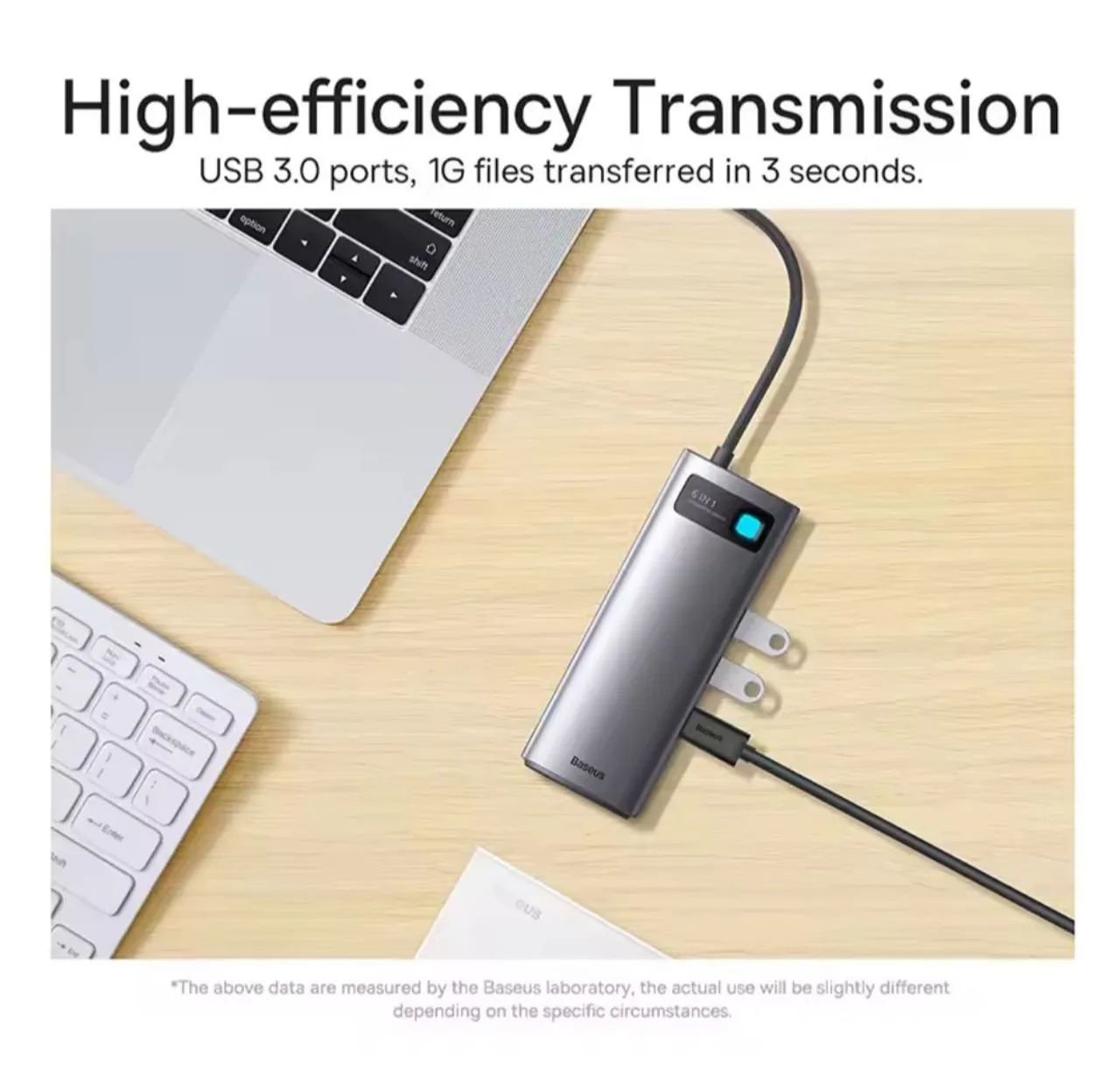 Hub USB-C Baseus 6 em 1 HDMI 4k Rj45 P/ Macbook  - Foto 2