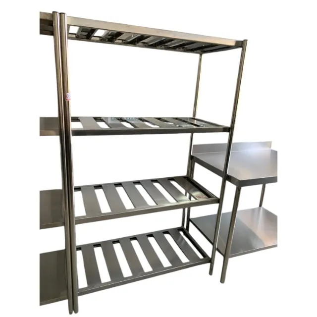 Estante Inox 1,20m - 4 Prateleiras Resistente