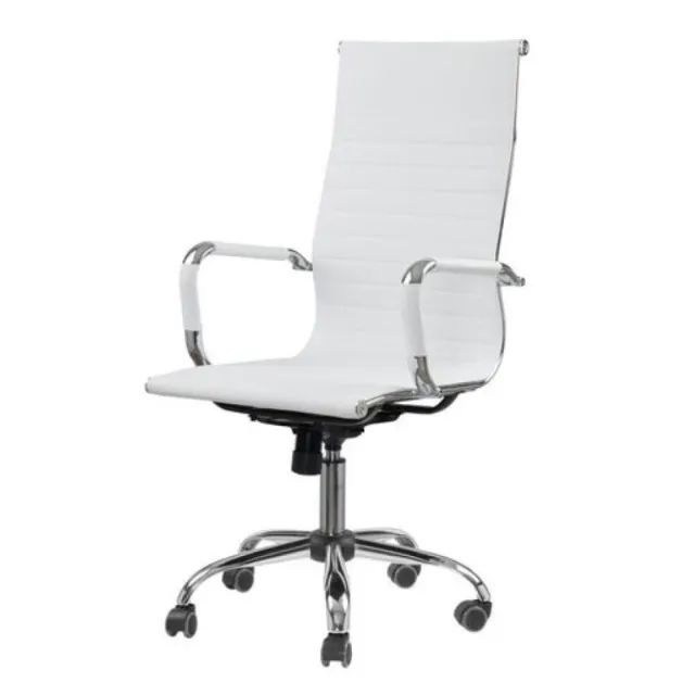Cadeira Presidente Charles Eames Esteirinha Branca Ergonômica Luxo Escritório Design 32875 - Foto 4