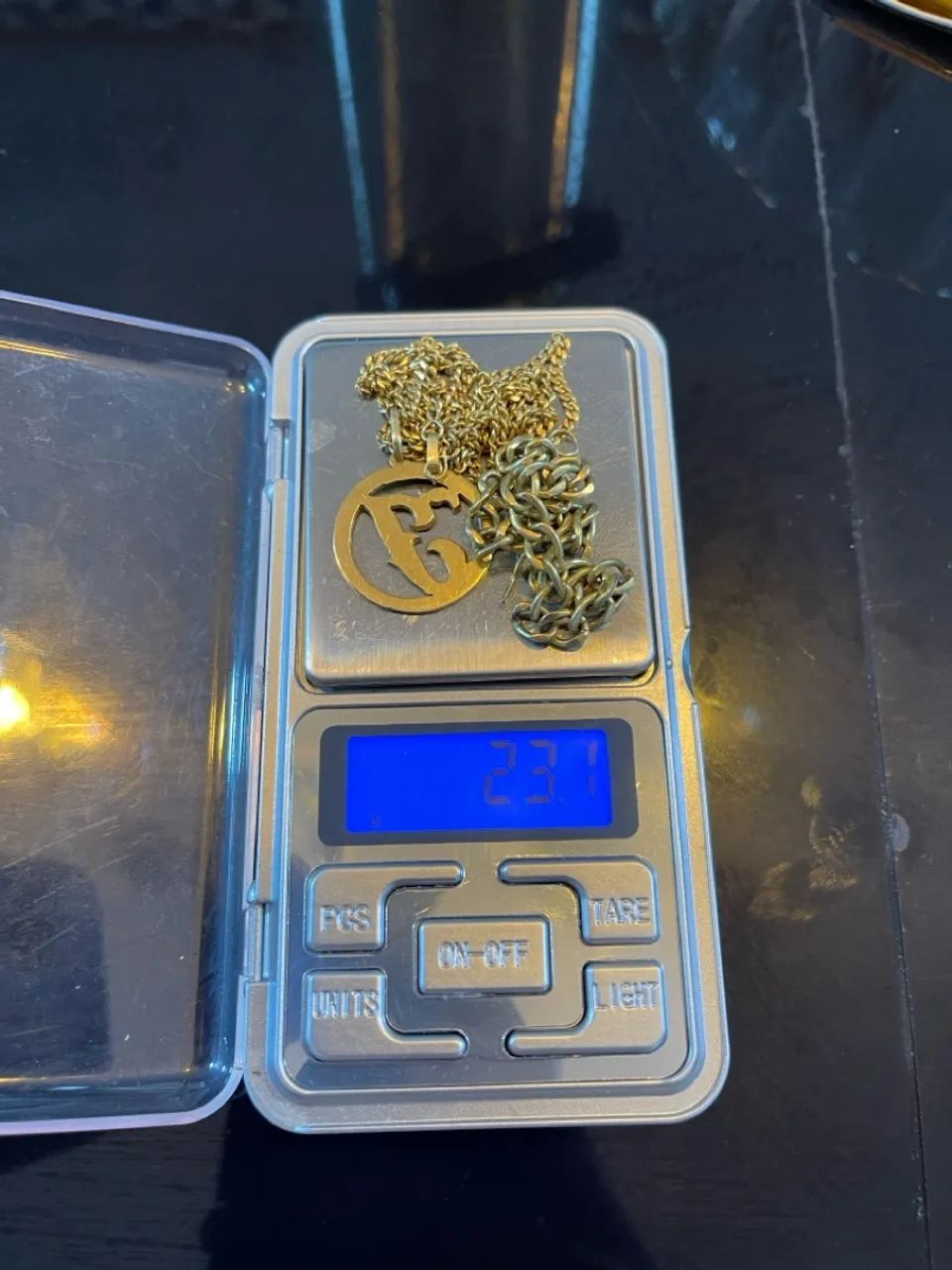 CORDÃO, PINGENTE E PULSEIRA DE OURO 23.1GRAMAS - Foto 2