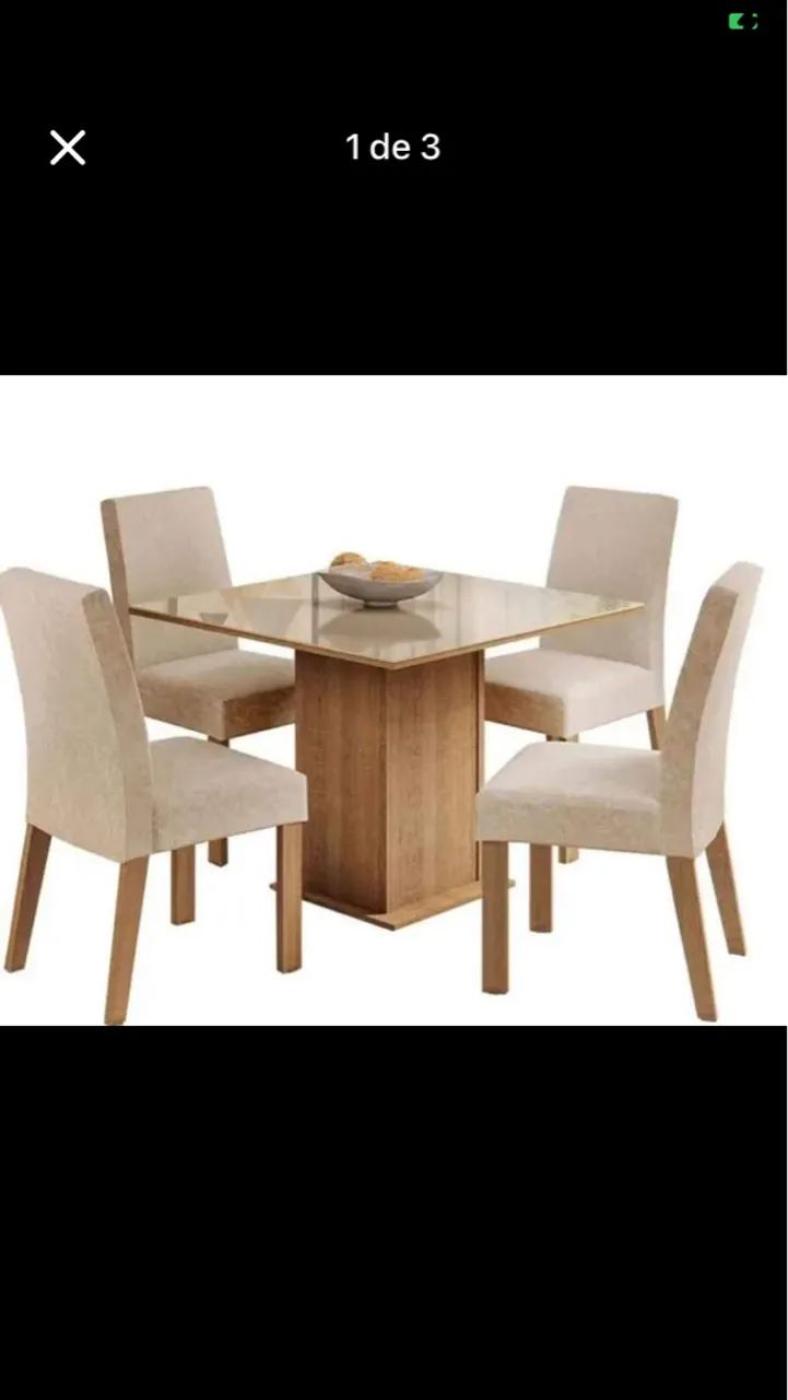 VENDO/TROCO MESA TAMPO DE VIDRO POUCO USADA! OBS: MESA SEM CADEIRAS - Foto 4