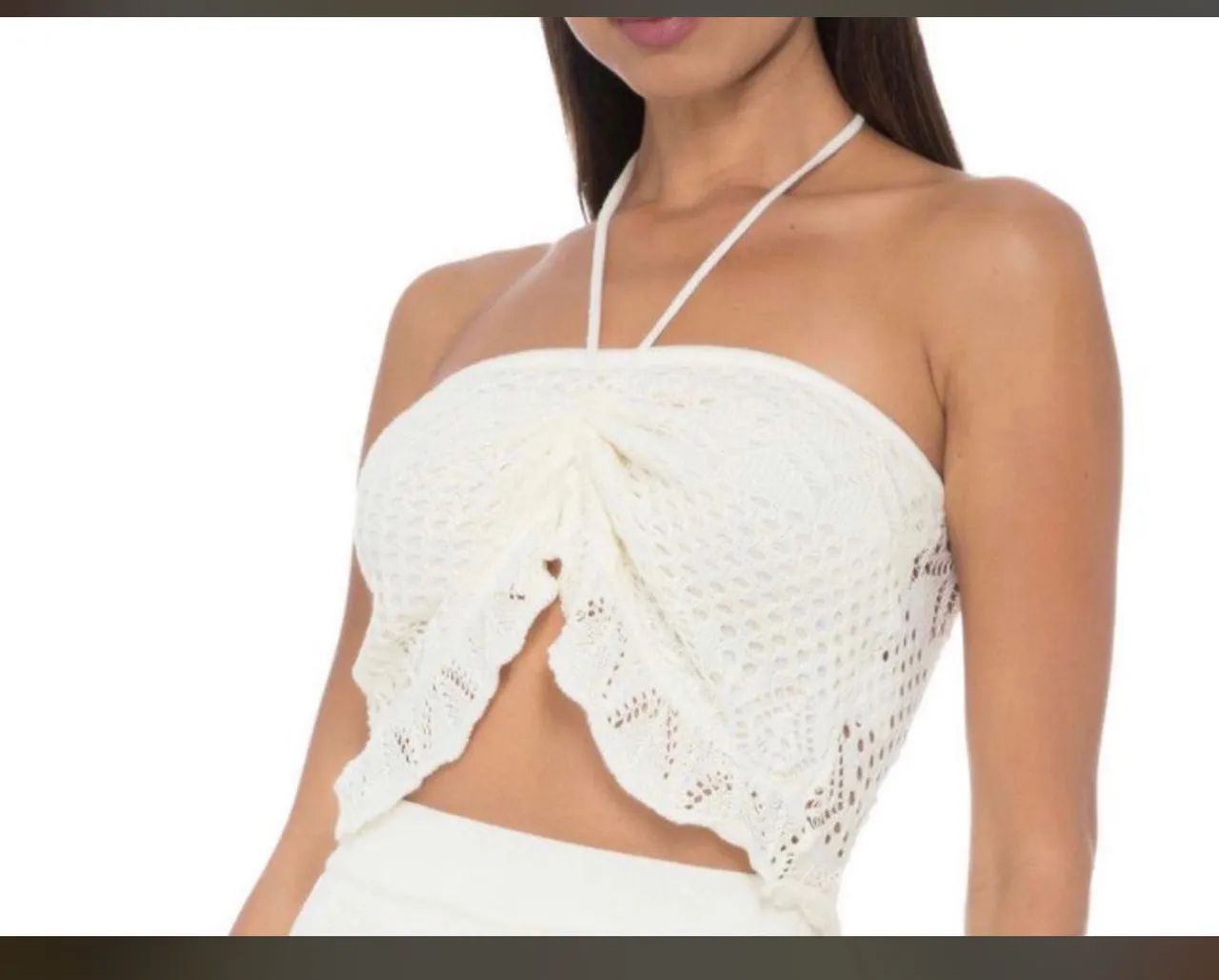 Saia e top Farm P em tricot ponto a ponto  - Foto 3
