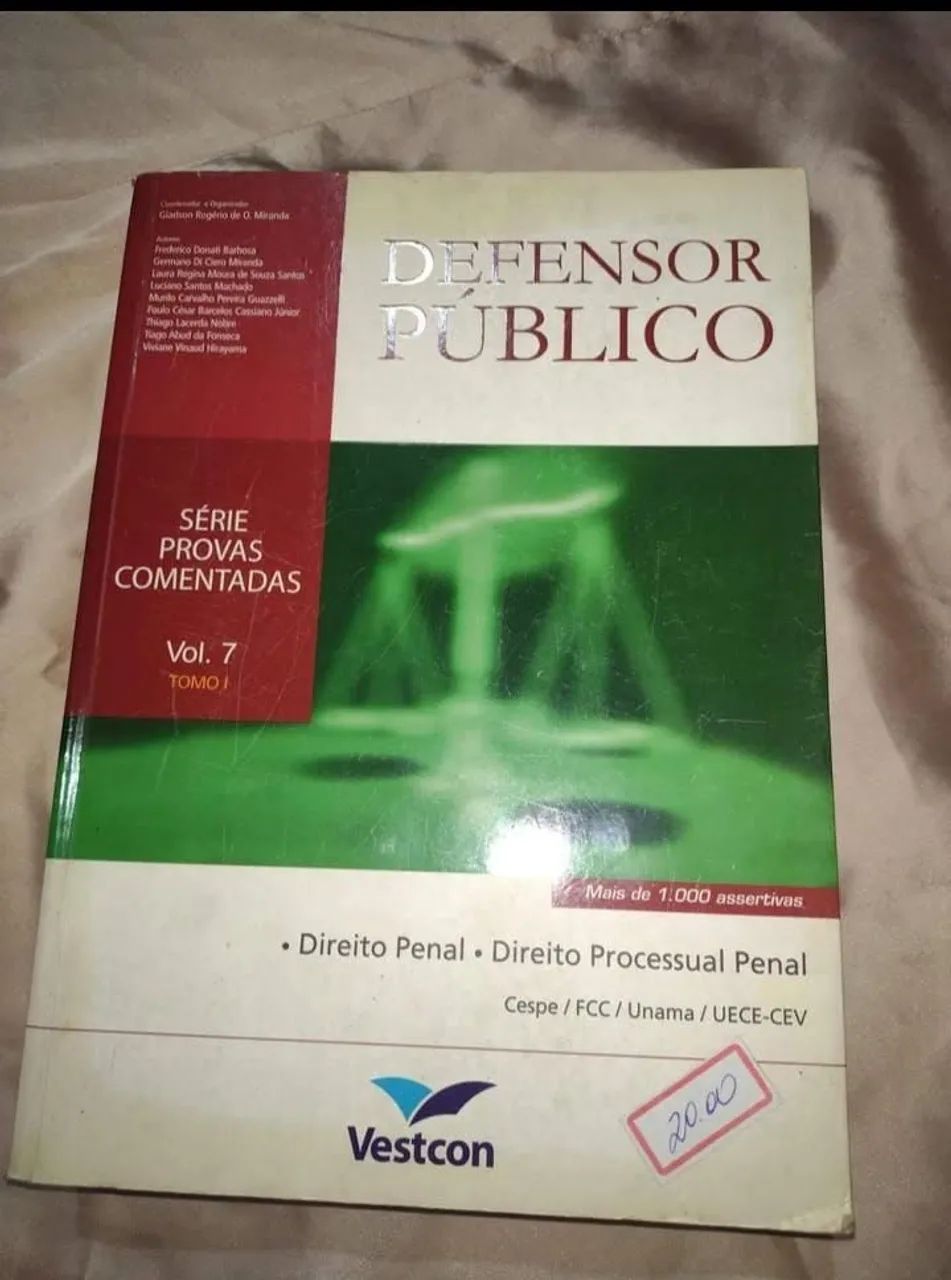 Livro Defensor Público - Série Provas Comentadas - Vol. 7