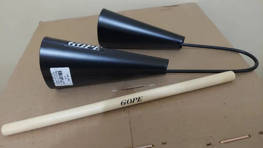 Agogô Gope duplo preto profissional novo - somos revendedores  - Foto 5