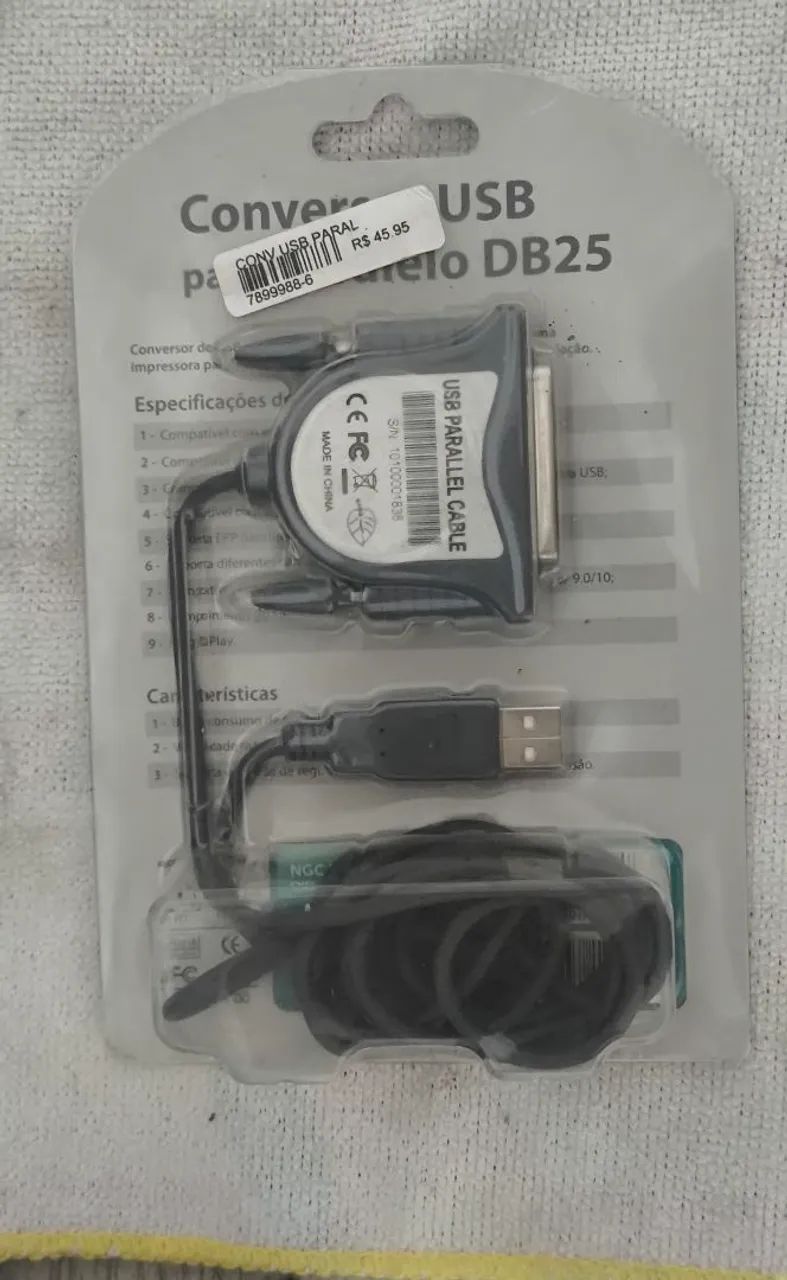 Conversor USB para Paralelo DB25 - Comtac
