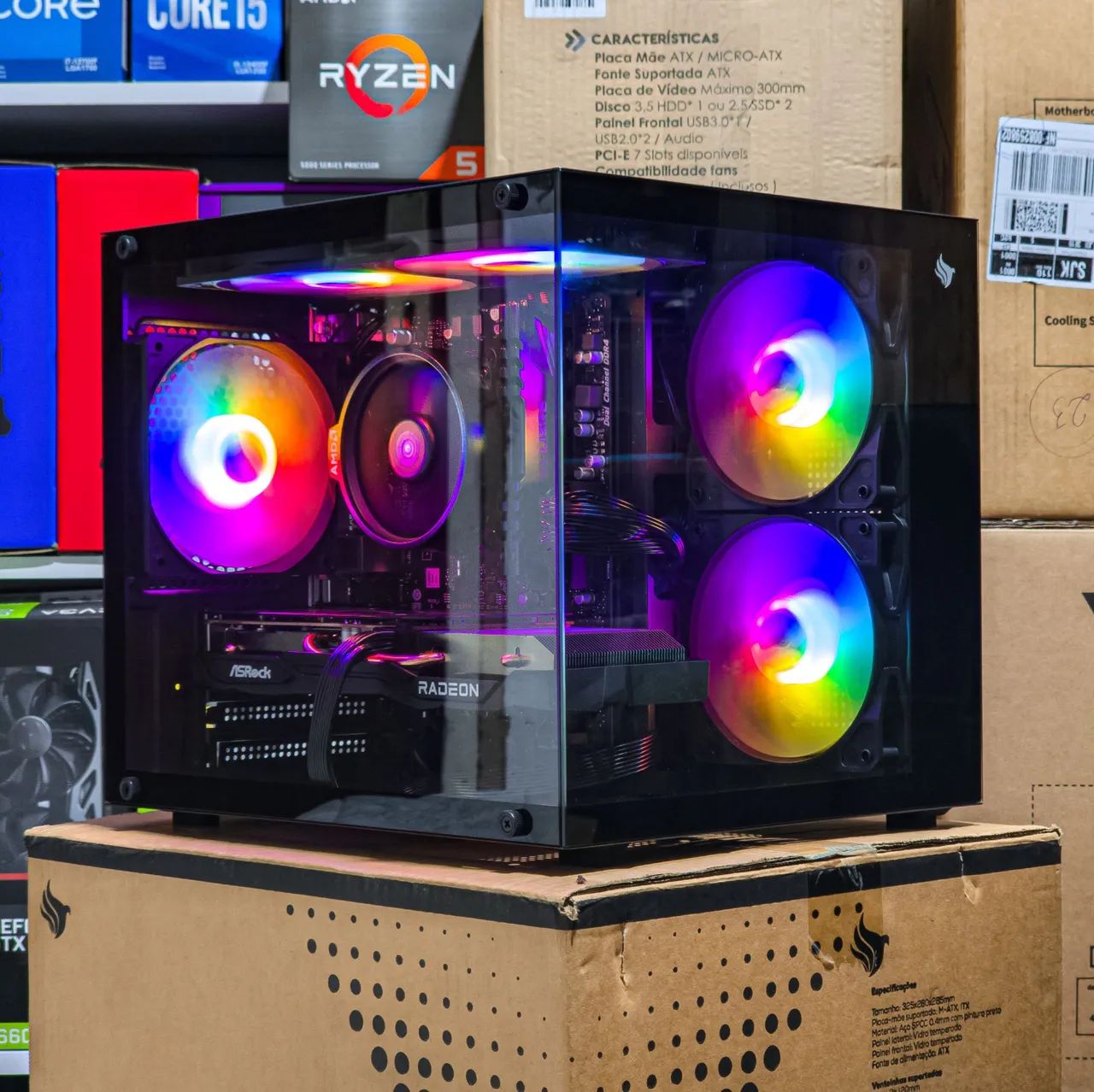 Pc gamer - Ryzen 5 5500 - 16gb ram - RX 6600 | Novo com 1 ano de garantia 