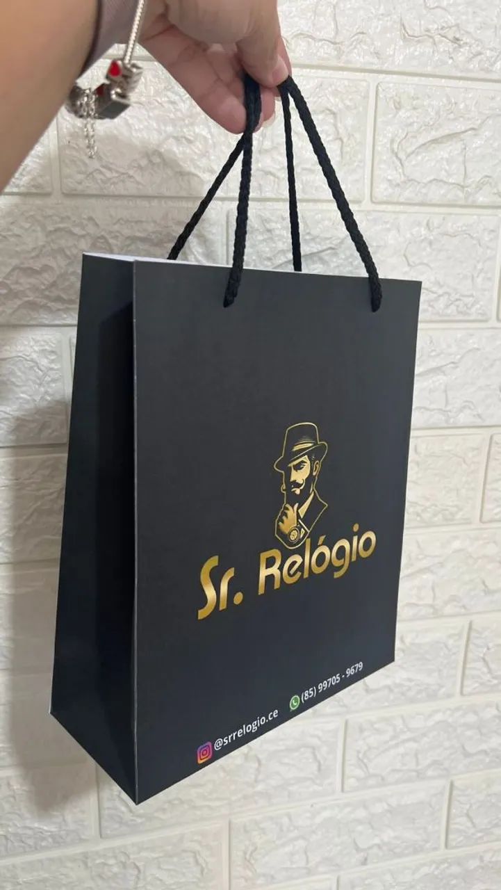 Sacola de papel personalizada Sr. Relógio