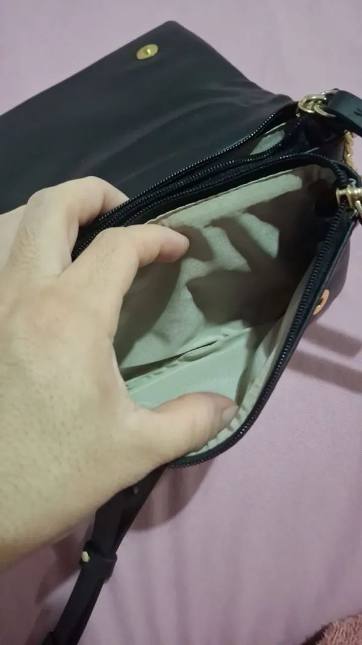 Bolsa de Ombro Anacapri Preta - Foto 4