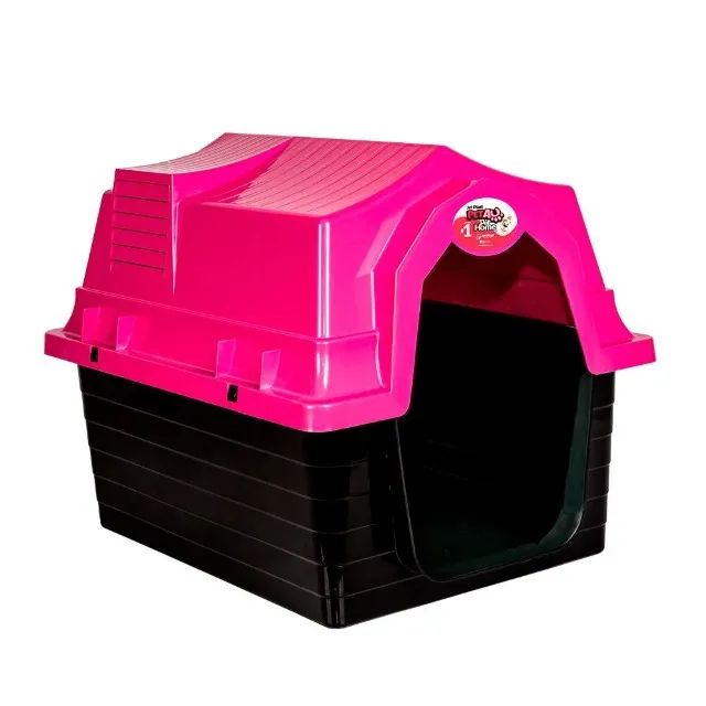 Casinha Para Cães Pet Home N2 Preta, Rosa ou Vermelho Jetplast - Foto 3