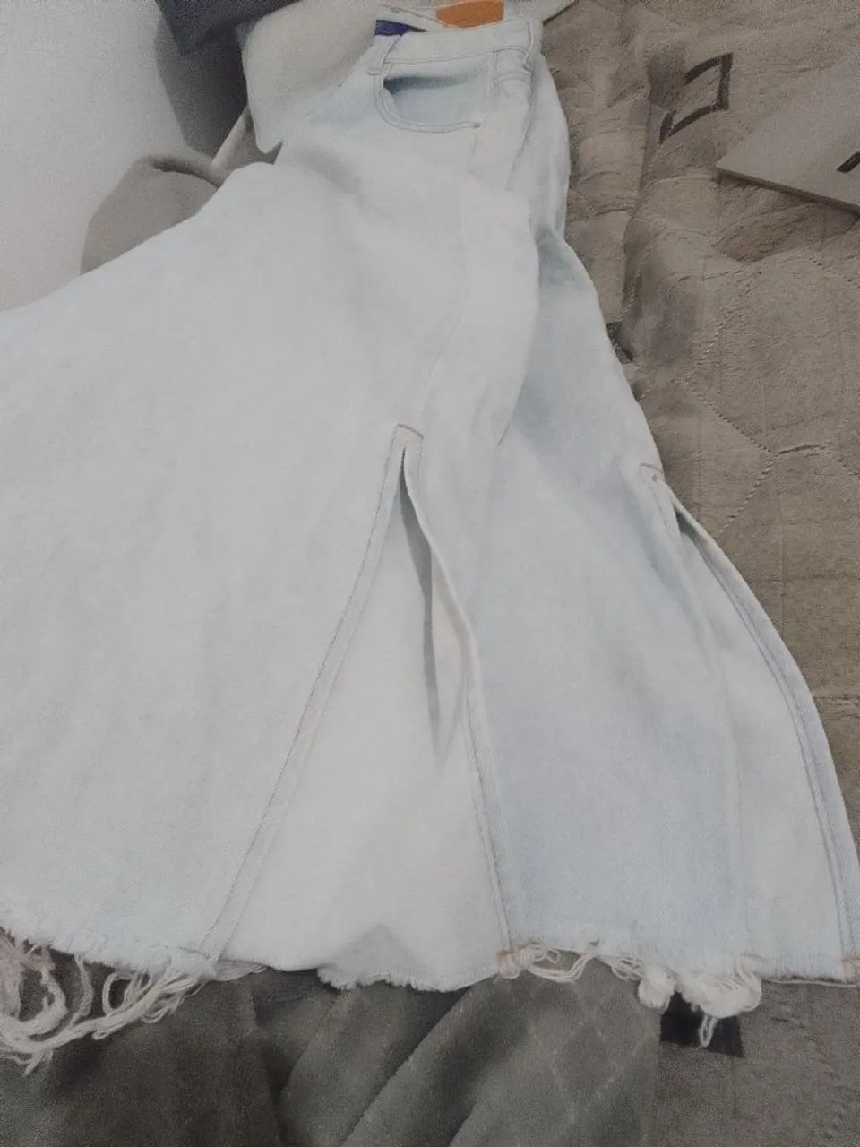 Calça Jeans Azul Clara Wide Leg  - Foto 4