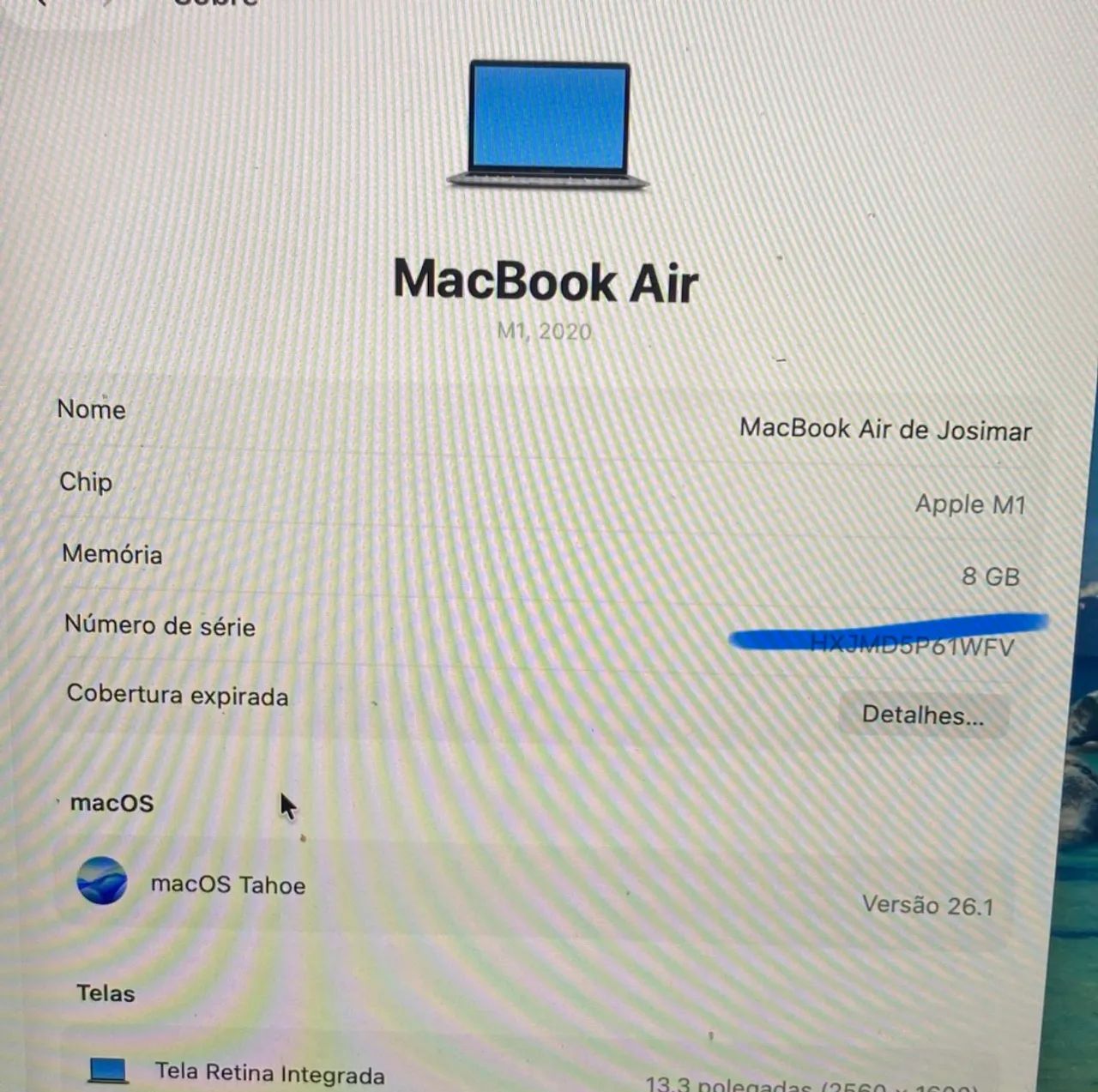 MacBook Air M1 256 Muito Novo!! - Foto 5