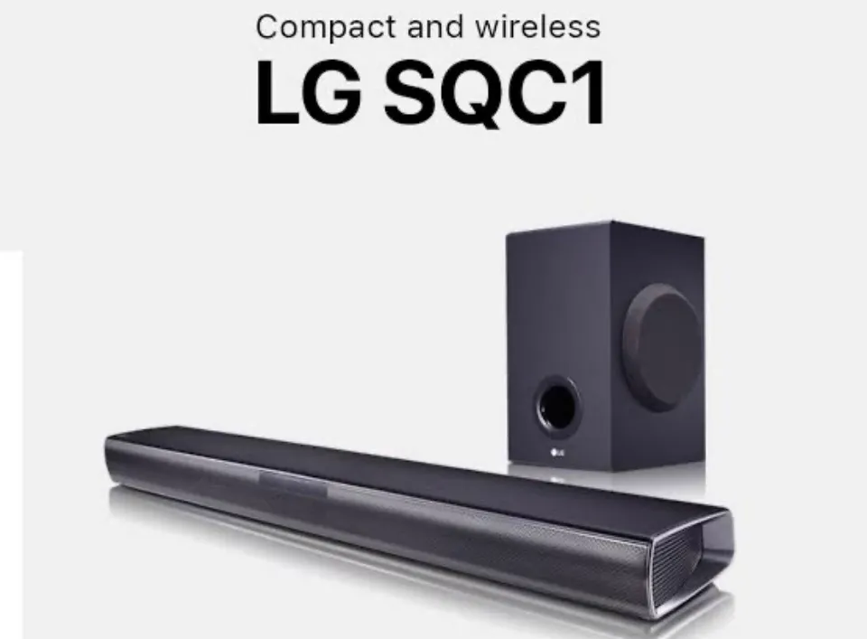 Soundbar LG SQC1 Compacta e Sem Fios