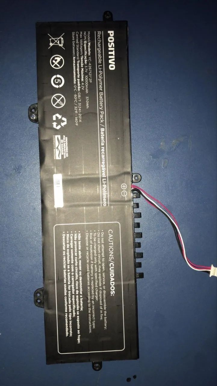 bateria notbook positivo
