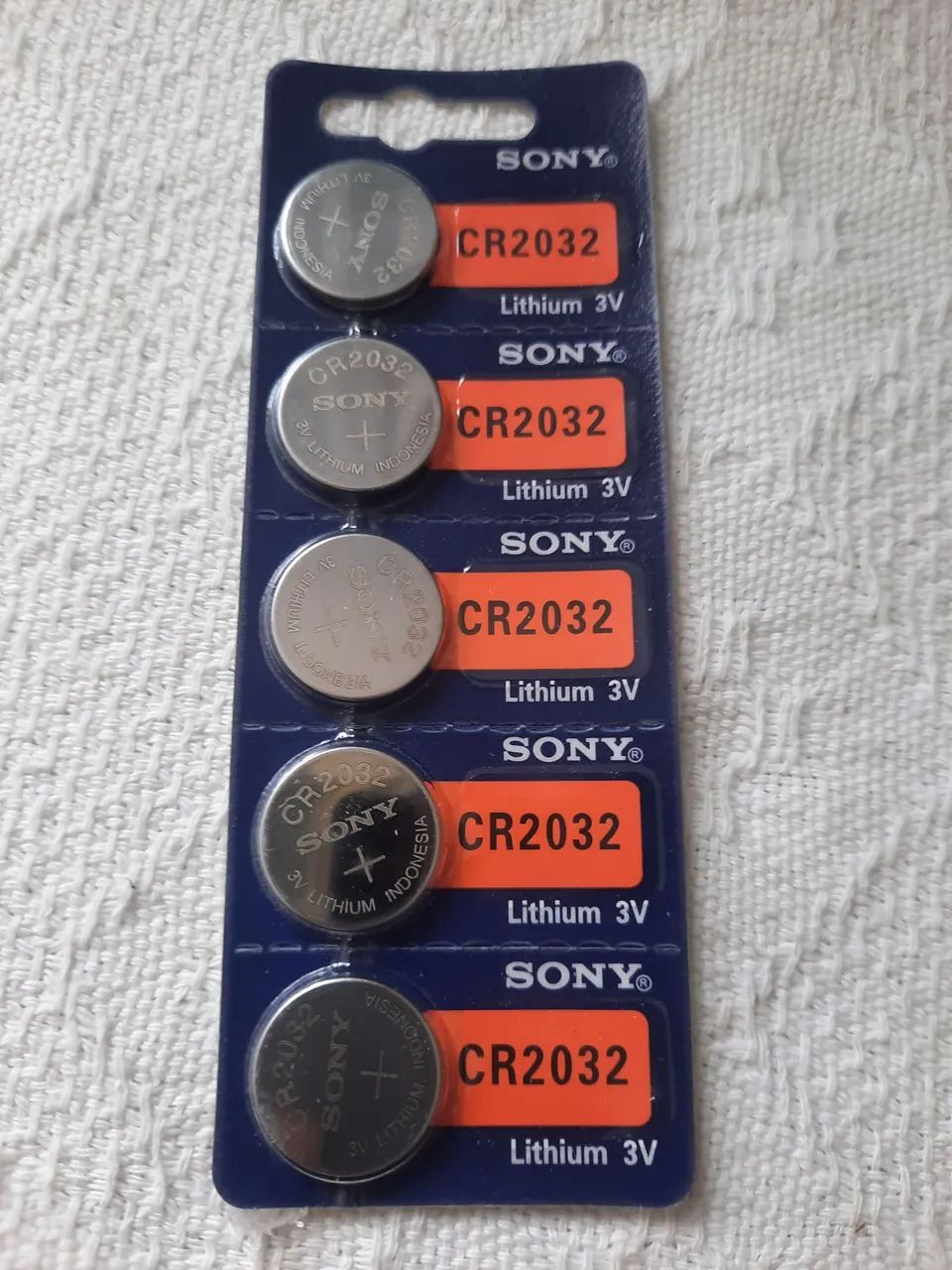 Bateria CR2032 Sony para relógios, balança - 5 unidades