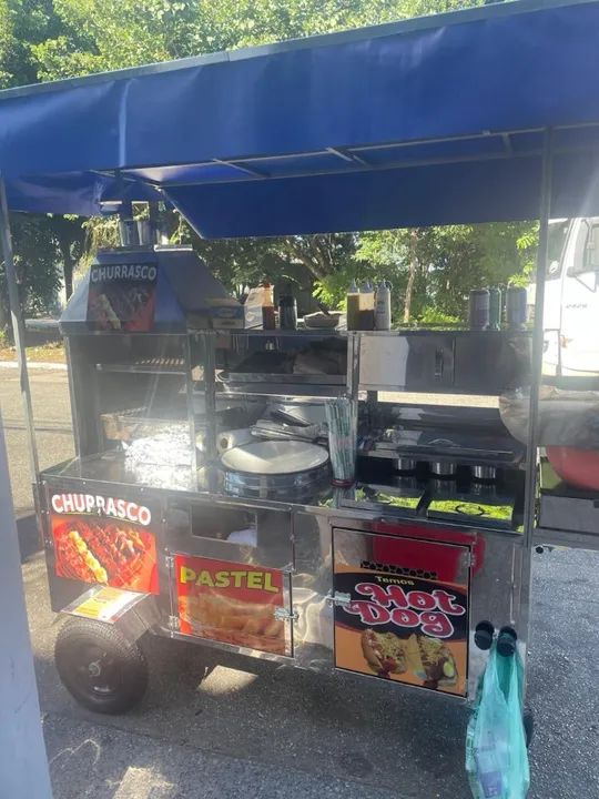 Carrinho de Lanche Usado em Ótimo Estado - Cachorro-Quente, Pastel e Churrasco! - Foto 2