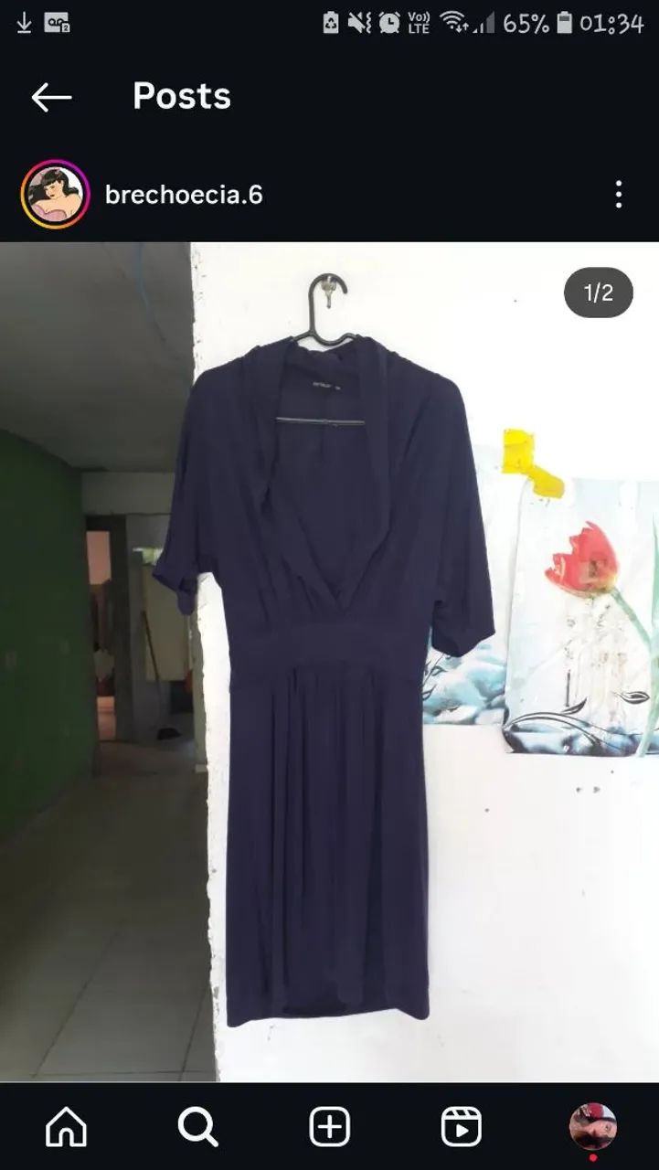 Vestido  roxo elegante
