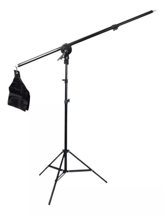Kit Iluminação Estúdio Profissional 3 Softbox Suporte Girafa Completo Greika 110v - Foto 3