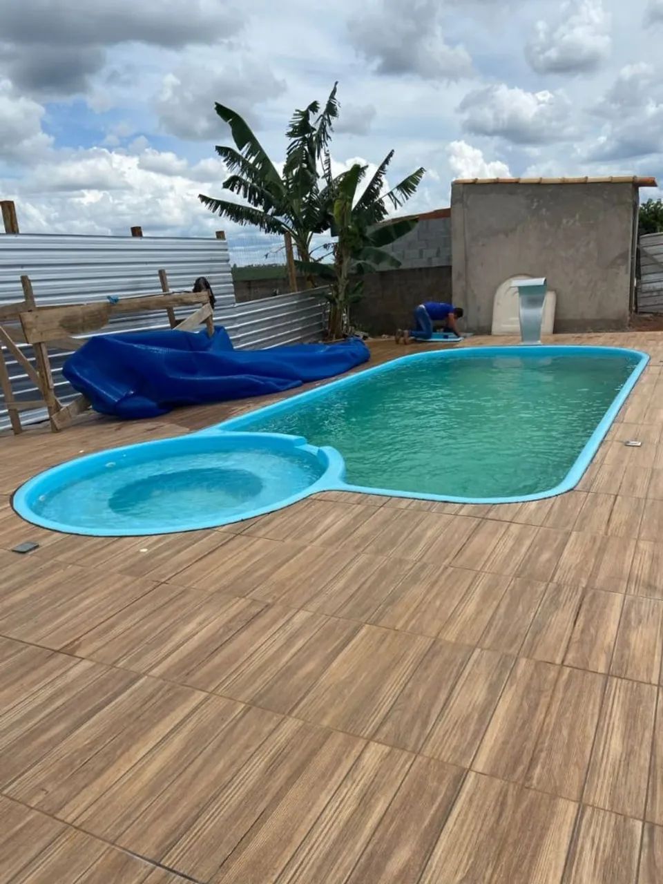 Piscina de 8 metros com SPA integrado com hidro e LED ? aquecida ? - Foto 2