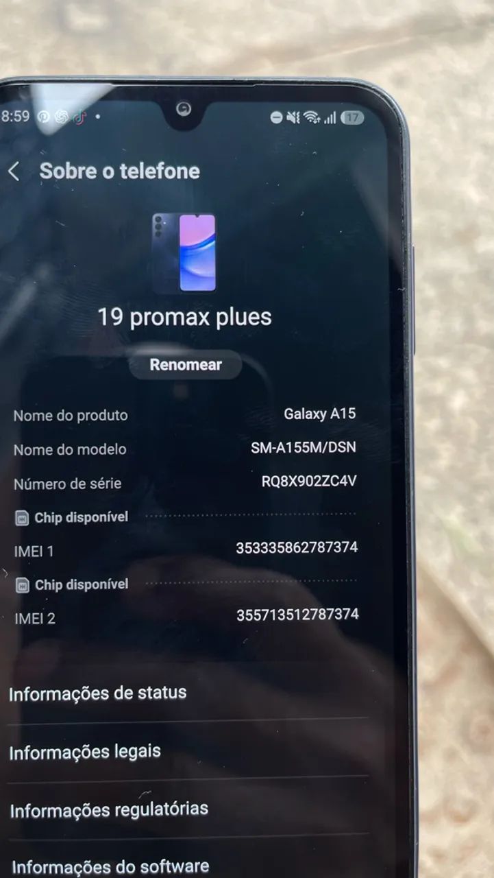 Vendo esse smartphone Samsung 15