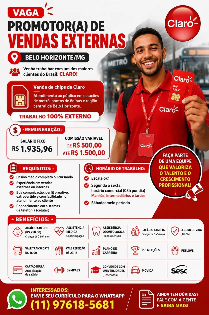 Promotor de vendas externas  - Foto 2
