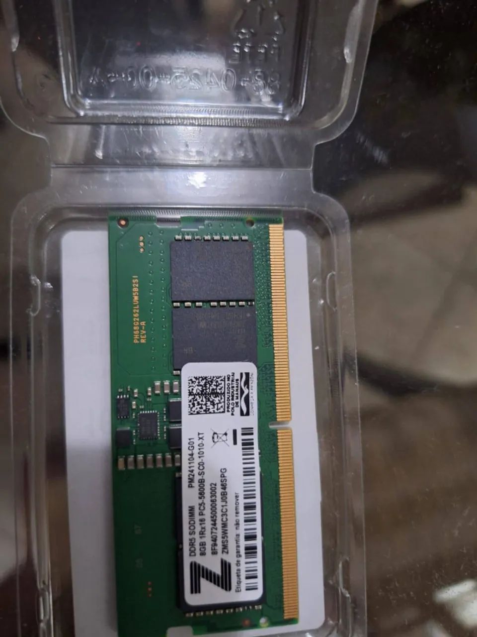 Memoria ram notebook ddr5 8gb 5600mhz