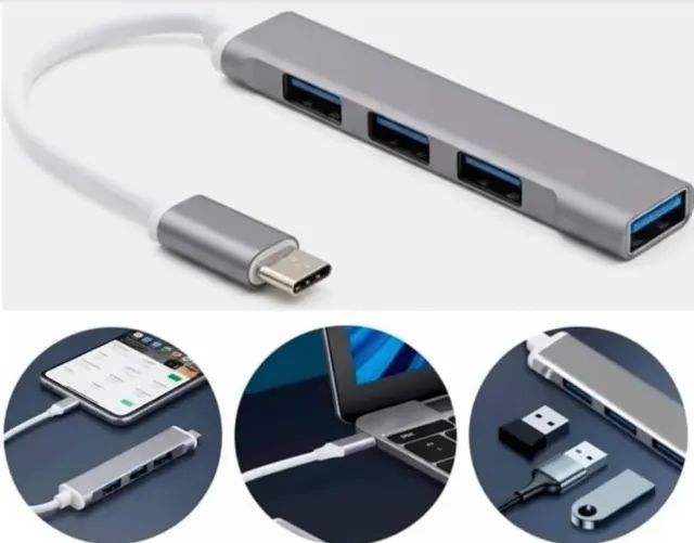 HUB USB 3.0 - 4 portas Tipo C HUB 6C-3 - Foto 2
