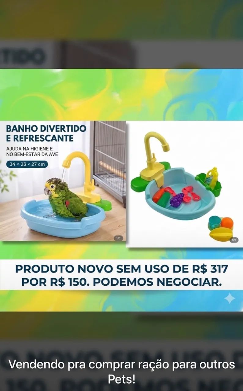 Banheira para pássaros NOVA